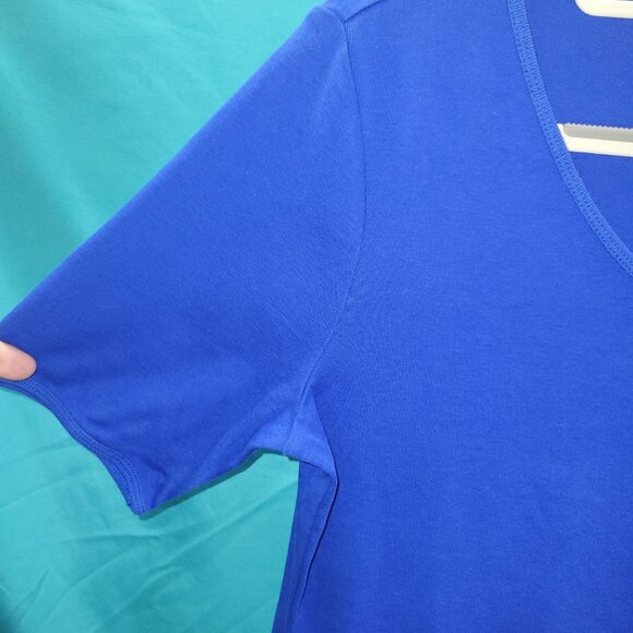 Chicos Ultimate Tee V-Neck Short Sleeve Blue T-Shirt Size 1 - Picture 3 of 10
